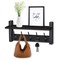 Sorbus Floating Wall Shelf with Hooks for Entryway, Bathroom, Bedroom, Kitchen, or Mudroom